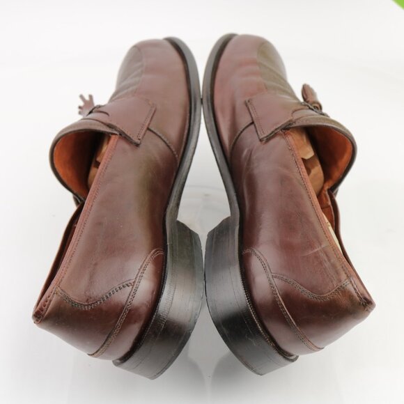 Vintage Brassboot Mens Tassel Loafer Size 10.5 Brown Leather Handmade Dress Shoe
